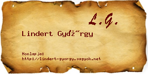 Lindert György névjegykártya